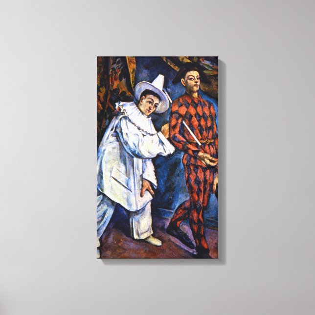 Toile Pierrot et Arlequin, Mardi Gras de Paul Cézanne (Recto)