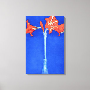 Toile Piet Mondrian - Amaryllis Peinture aux Fleurs