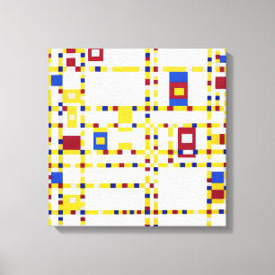 Toile Piet Mondrian Broadway Boogie Woogie