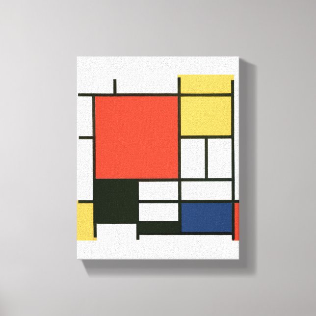 Toile Piet Mondrian - Composition (Recto)