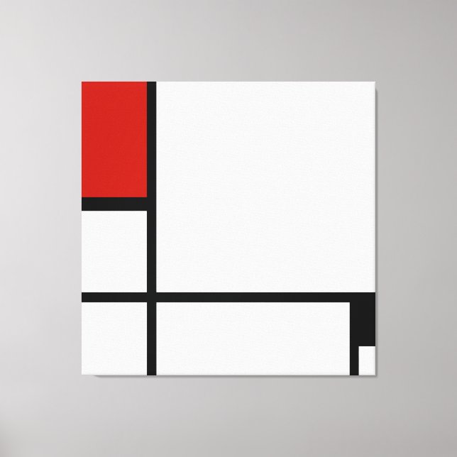 Toile Piet Mondrian - Composition Abstrait géométrique (Recto)