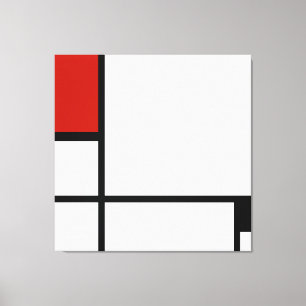 Toile Piet Mondrian - Composition Abstrait géométrique