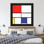 Toile Piet Mondrian, Composition C (Insitu(Bedroom))