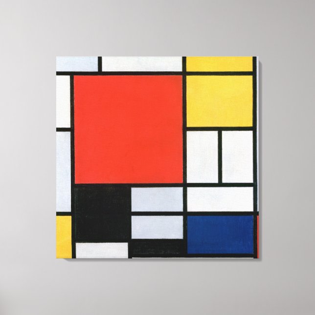 Toile Piet Mondrian Red, Yellow, Blue et Black (1921) (Recto)