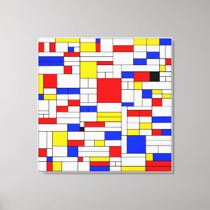 Toile Piet Mondrian Style Art Abstrait