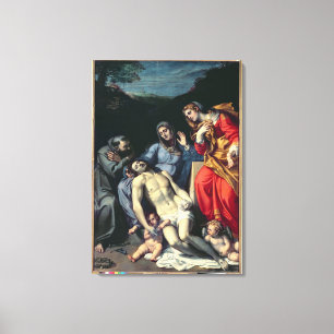 Toile Pieta avec St Francis et St Mary Magdalene, c.1