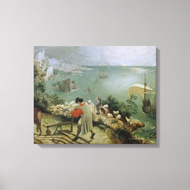 Toile Pieter Bruegel l'Ancien -Paysage Chute d'Icarus (Recto)