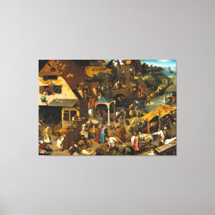 Toile Pieter Bruegel l'Ancien Proverbes hollandais