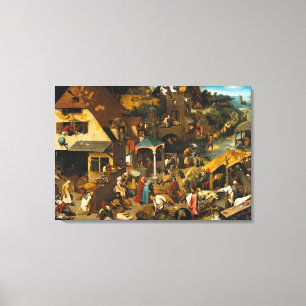 Toile Pieter Bruegel l'Ancien - Proverbes Néerlandais