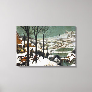 Toile Pieter Bruegel les chasseurs plus âgés dans la