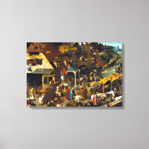 Toile Pieter Brueghel Proverbes de Nétherlandise