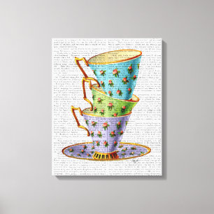 Toile Pile De Trois Tasses Vintages