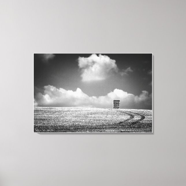 Toile Pile et Tracks, art noir et blanc (Recto)