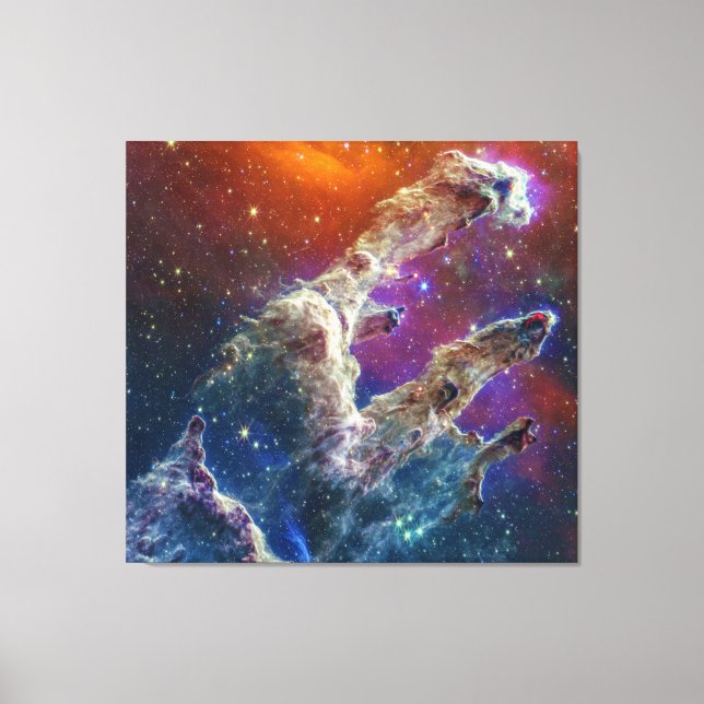 Toile Piliers de création Aigle Nebula M16 NGC 6611 JWT (Recto)