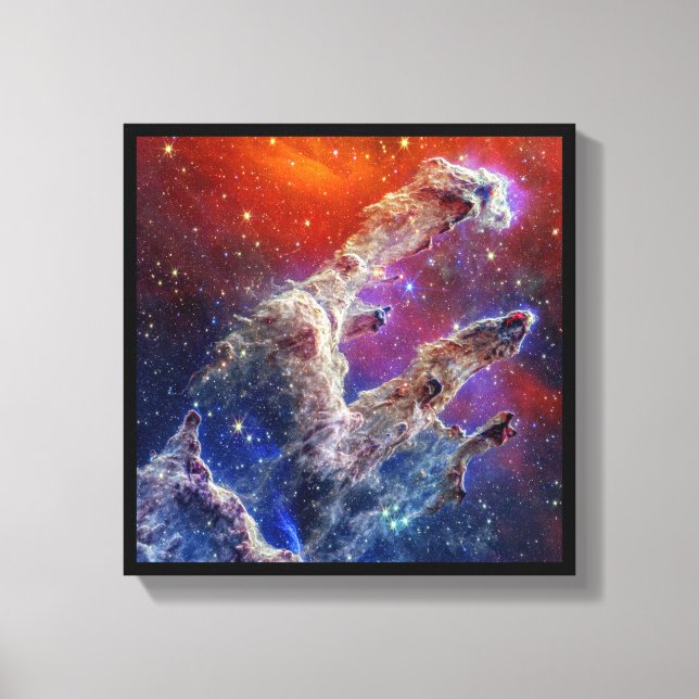 Toile Piliers de la création JWST en composite NIRCam et (Recto)