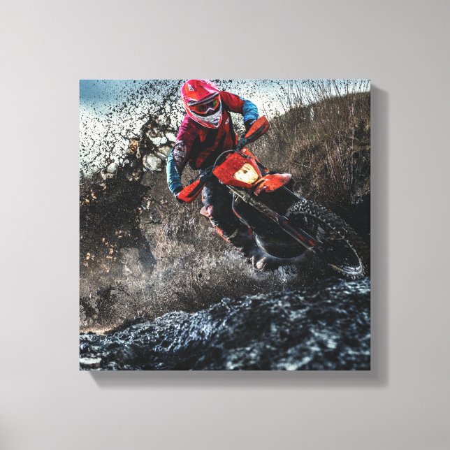 Toile Pilote de vélo droit jetez l'oreiller (Recto)