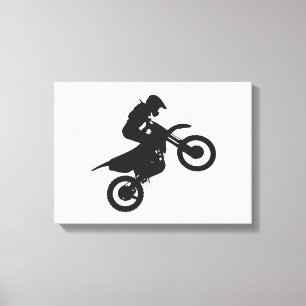 Toile Pilote Motocross - Choisir la couleur arrière - p