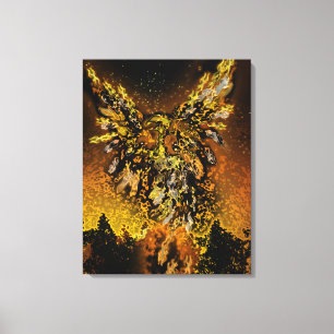 Toile Pinceau aérien Orange Phoenix 
