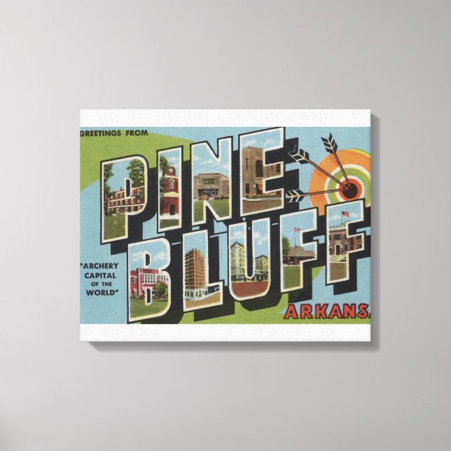 Toile Pine Bluff, Arkansas (capitale du tir à l'arc) (Recto)