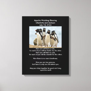 Toile Pingouins Bénédiction Mariage Apache