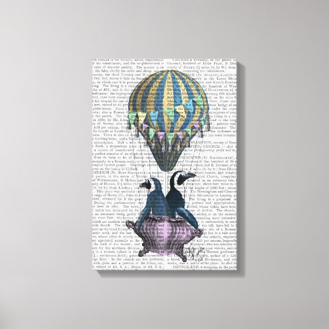 Toile Pingouins volants (Recto)