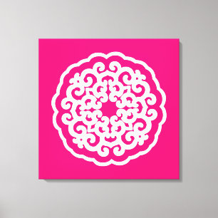 Toile Pink Asian Moods Mandalla