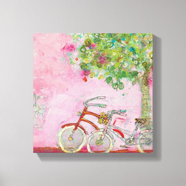 Toile Pink Bicycles (Recto)