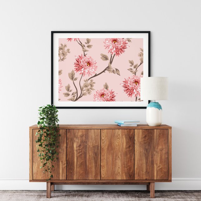 Toile Pink Flower Canvas Wall Art | Flower Canvas Print (Créateur téléchargé)