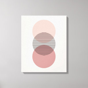 Toile Pink & Mauve Minimalist Circle Wall Art Canvas
