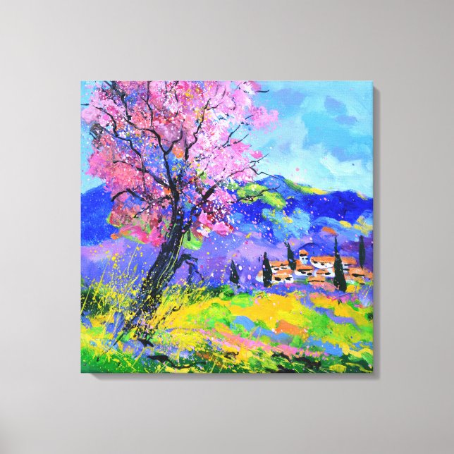 Toile Pink tree in Provence  (Recto)