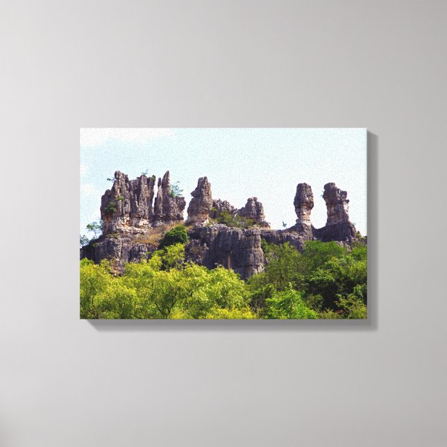 Toile Pinnacles de Shilin Forêt de pierre - Yunnan,Chine (Recto)