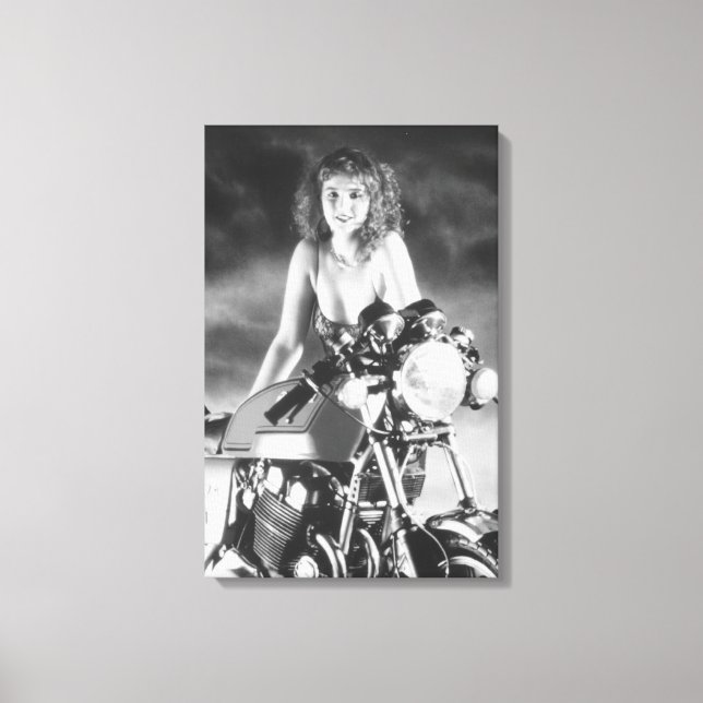 Toile Pinup Classique Moto Classique (Recto)