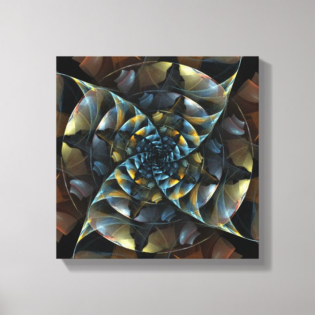 Toile Pinwheel Abstrait Art noir et blanc (Recto)