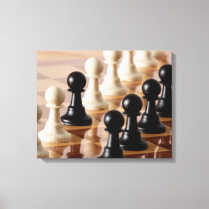Toile Pions sur le tableau d'échecs