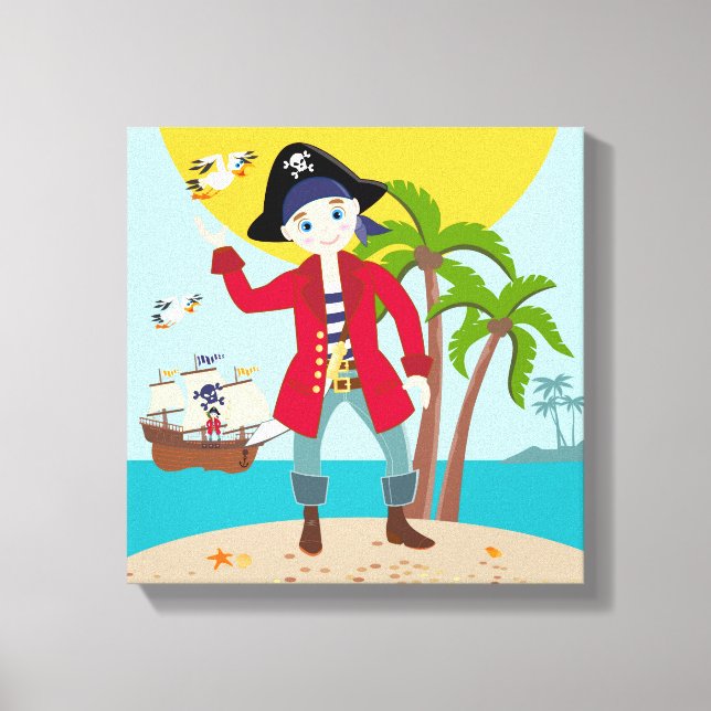 Toile Pirate kid birthday (Recto)