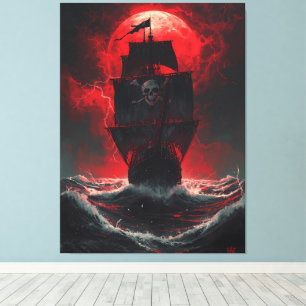 Toile Pirates de la Lune de Sang : Galion Maudit du Roug