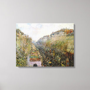 Toile Pissarro - Boulevard Montmartre, Mardi Gras