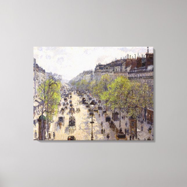 Toile Pissarro - Boulevard Montmartre, Printemps (Recto)