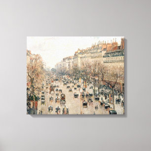 Toile Pissarro - Boulevard Montmartre, soleil après-midi