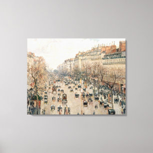Toile Pissarro - Boulevard Montmartre, Soleil après-midi