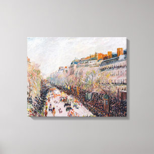 Toile Pissarro - Montmartre, Mardi Gras sur le Boulevard