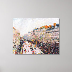 Toile Pissarro - Montmartre, Mardi Gras sur le boulevard