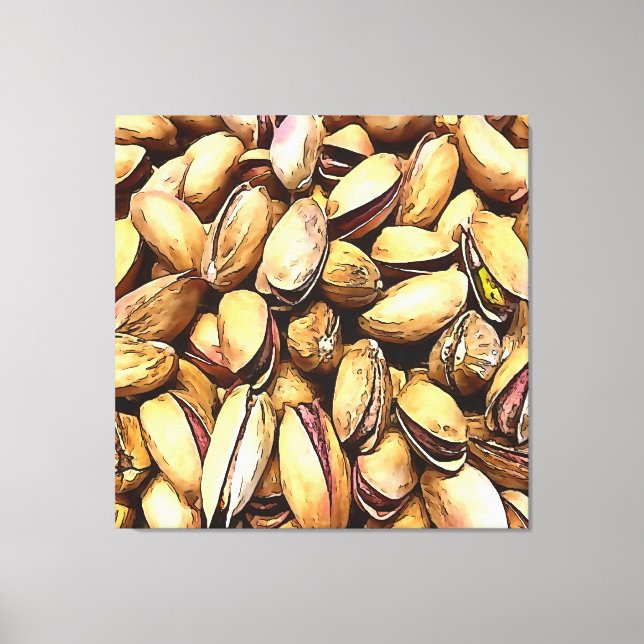 Toile Pistachio Nuts Black Outline Art (Recto)