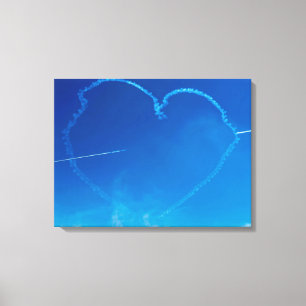 Toile Pistes de plan en forme de coeur afficher impressi