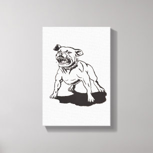 Toile Pitbull peint à la main par Mark Elsen