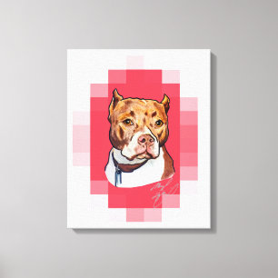 Toile Pitbull... Portraits pour animaux