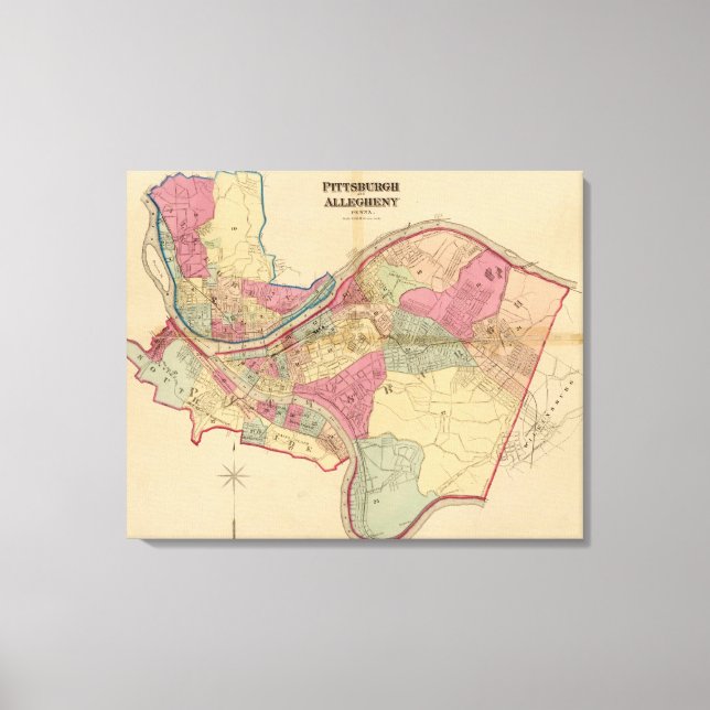 Toile Pittsburgh et Allegheny (Recto)
