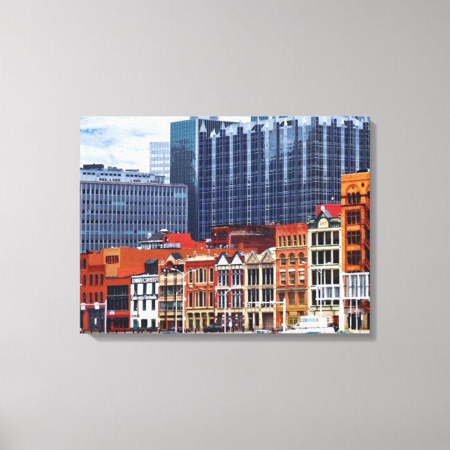 Toile Pittsburgh PA Skyline Closeup (Recto)