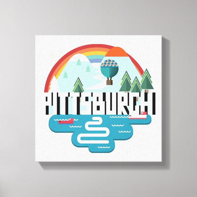 Toile Pittsburgh, Pennsylvanie | Design Cityscape (Recto)