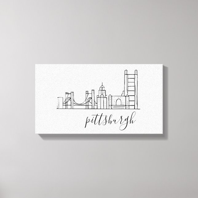 Toile Pittsburgh Skyline (Recto)